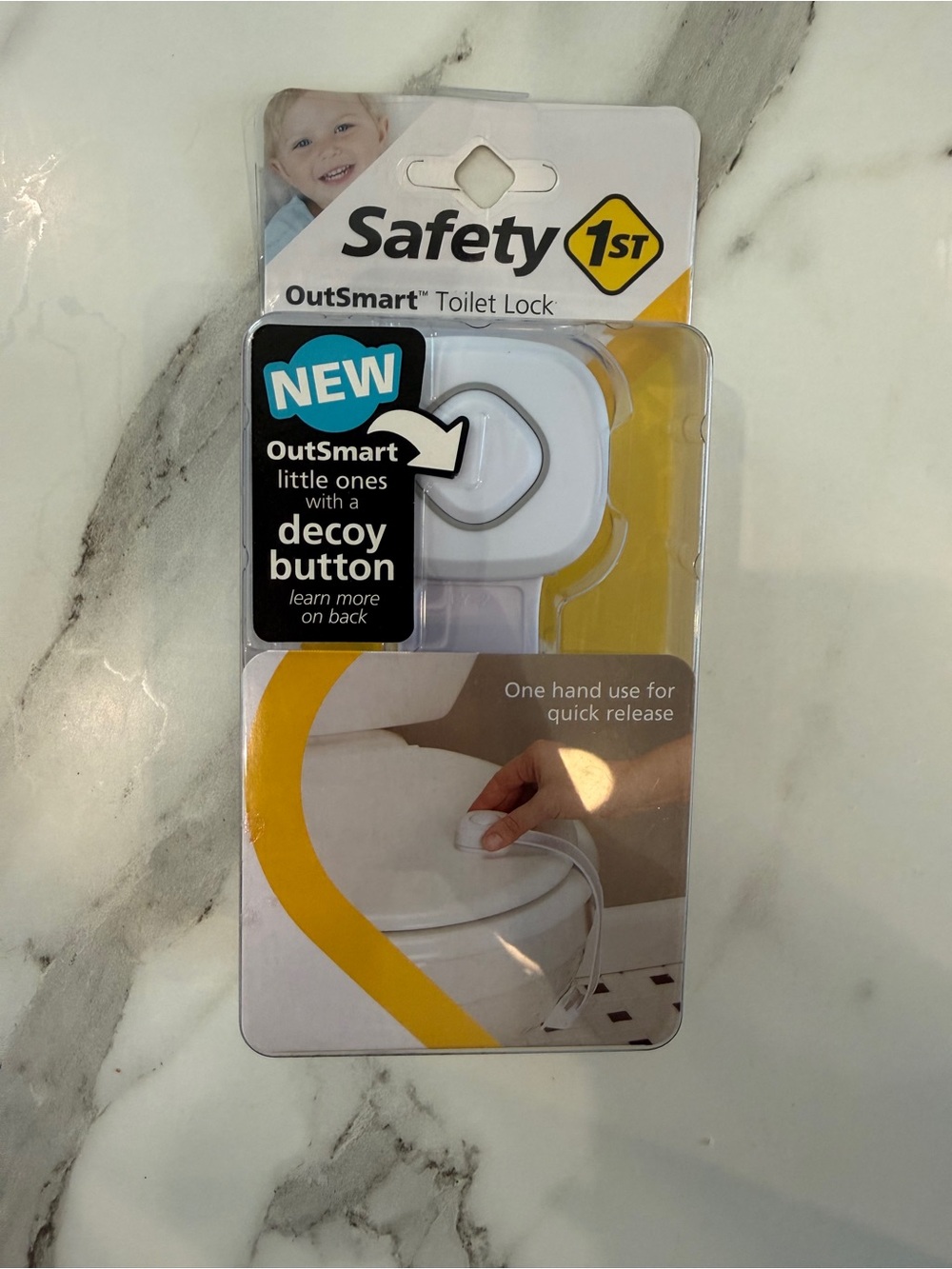 Safety 1st OutSmart White Toilet Lock - Child Safety